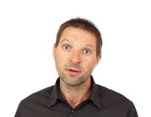 Obraz premium Young woman is very surprised