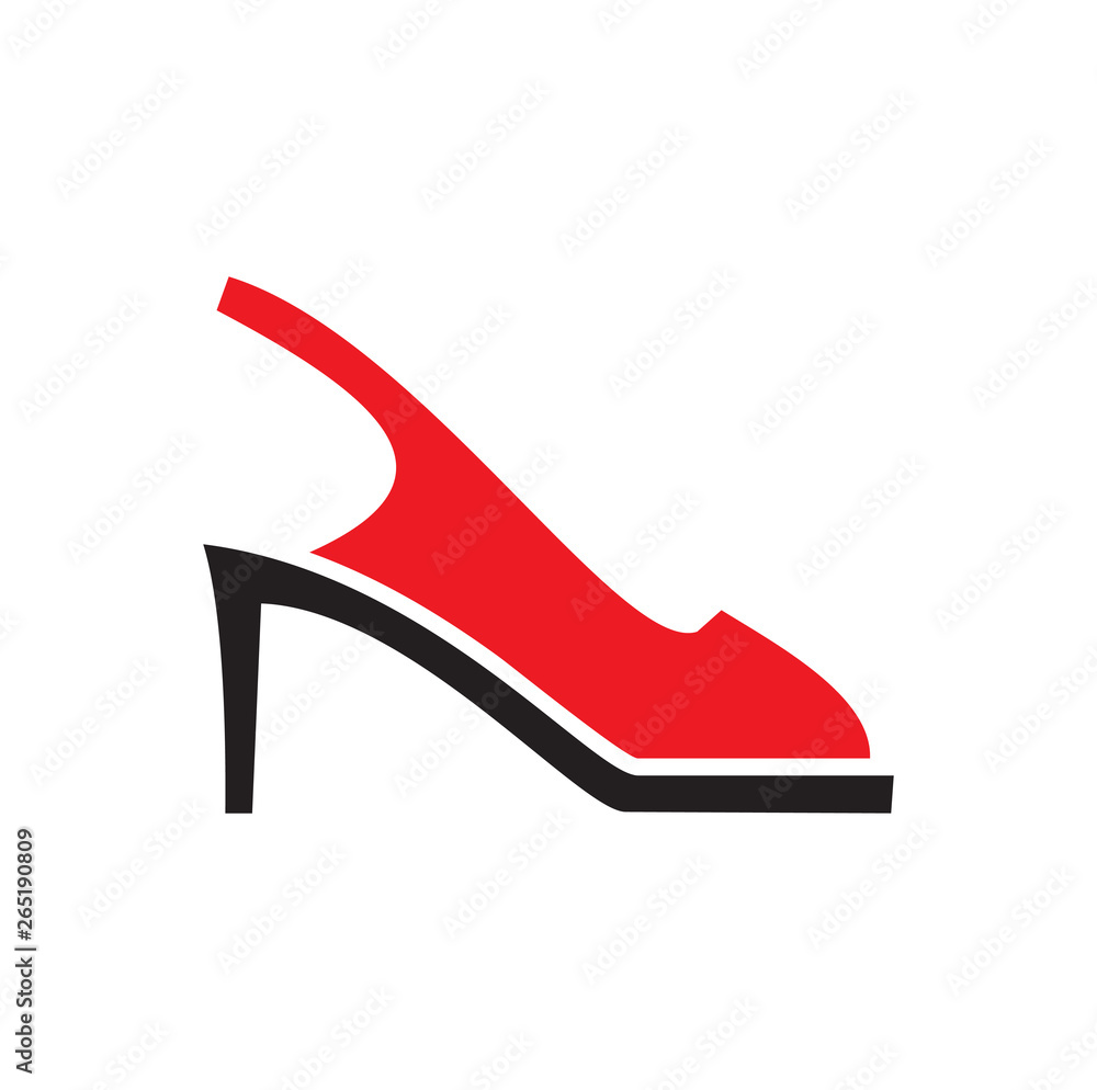 Poster shoe icon on background for graphic and web design. simple vector sign. internet concept symbol for 