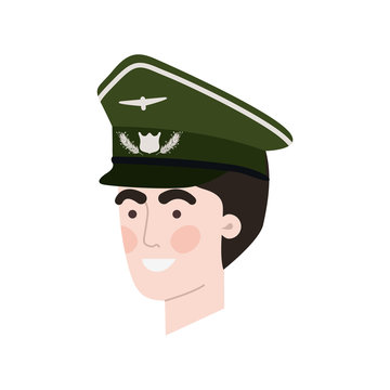 recommend clip art: head of man pilot avatar character