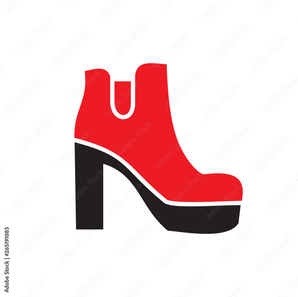 Poster shoe icon on background for graphic and web design. simple vector sign. internet concept symbol for 