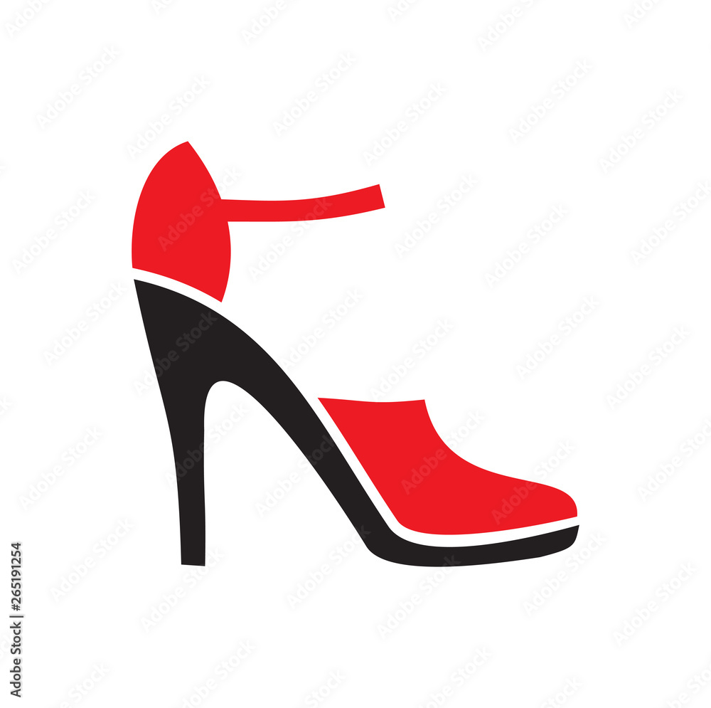 Poster shoe icon on background for graphic and web design. simple vector sign. internet concept symbol for 