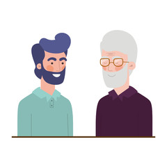 father with son avatar character