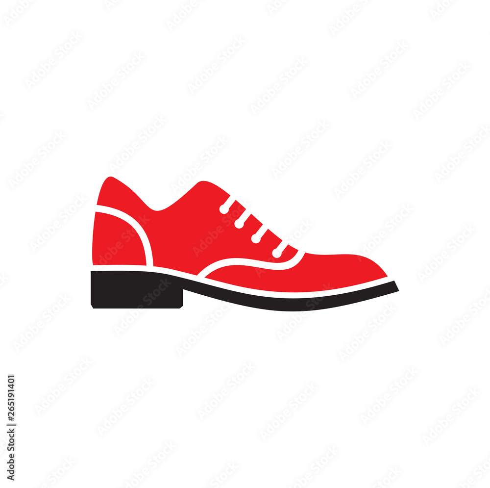 Poster shoe icon on background for graphic and web design. simple vector sign. internet concept symbol for 