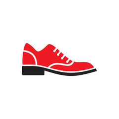Shoe icon on background for graphic and web design. Simple vector sign. Internet concept symbol for website button or mobile app.
