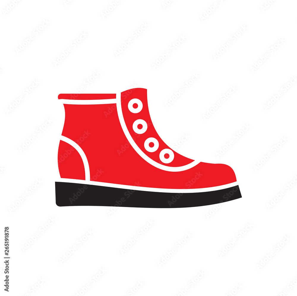 Poster shoe icon on background for graphic and web design. simple vector sign. internet concept symbol for 