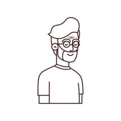 cute grandfather avatar character