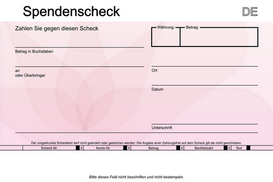 Spendenscheck 102