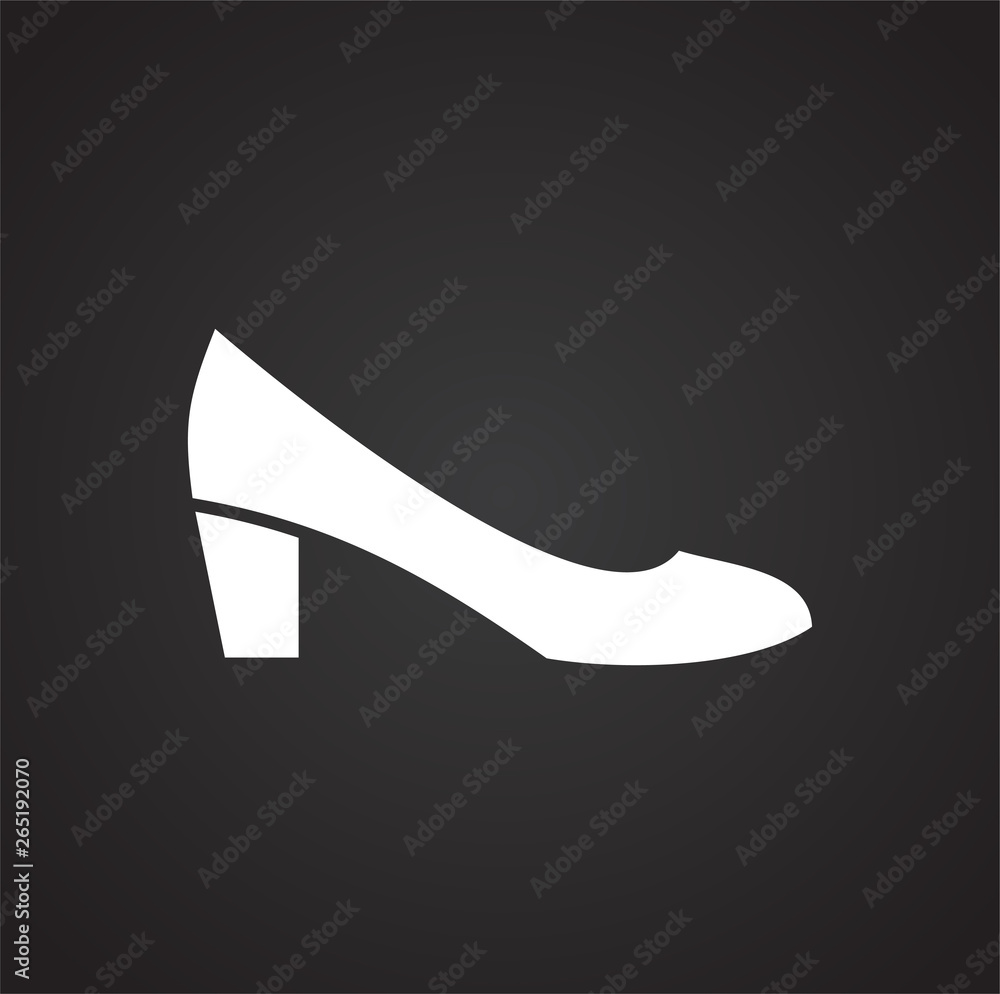 Poster shoe icon on background for graphic and web design. simple vector sign. internet concept symbol for 