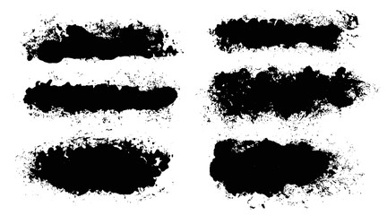 Brush strokes. Vector paintbrush set. Grunge design elements.