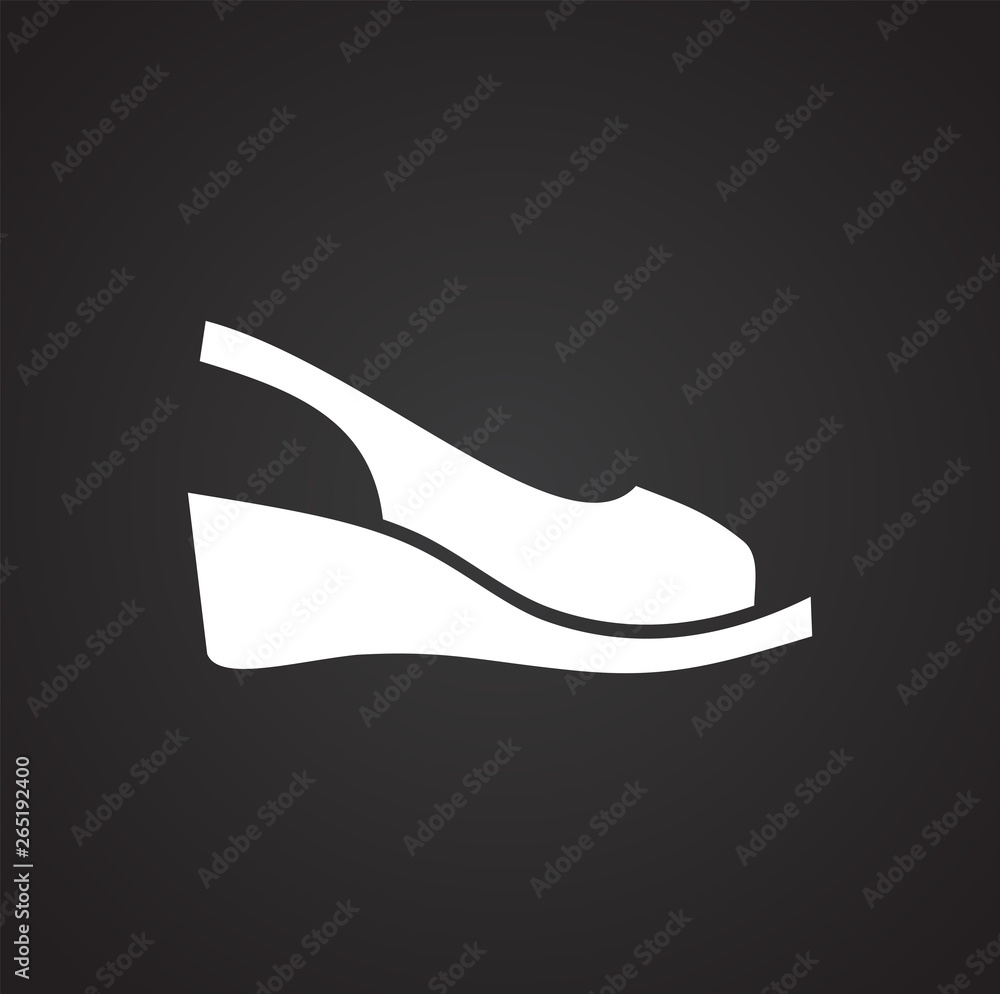 Poster shoe icon on background for graphic and web design. simple vector sign. internet concept symbol for 
