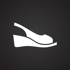 Shoe icon on background for graphic and web design. Simple vector sign. Internet concept symbol for website button or mobile app.