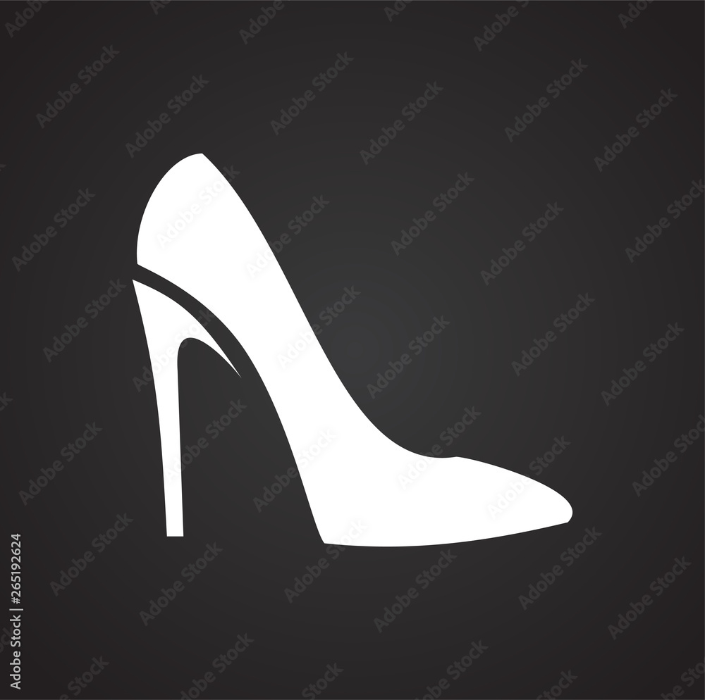 Poster shoe icon on background for graphic and web design. simple vector sign. internet concept symbol for 