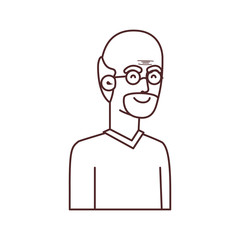 cute grandfather avatar character