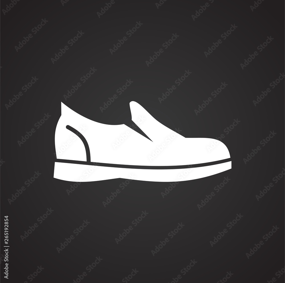 Poster shoe icon on background for graphic and web design. simple vector sign. internet concept symbol for 