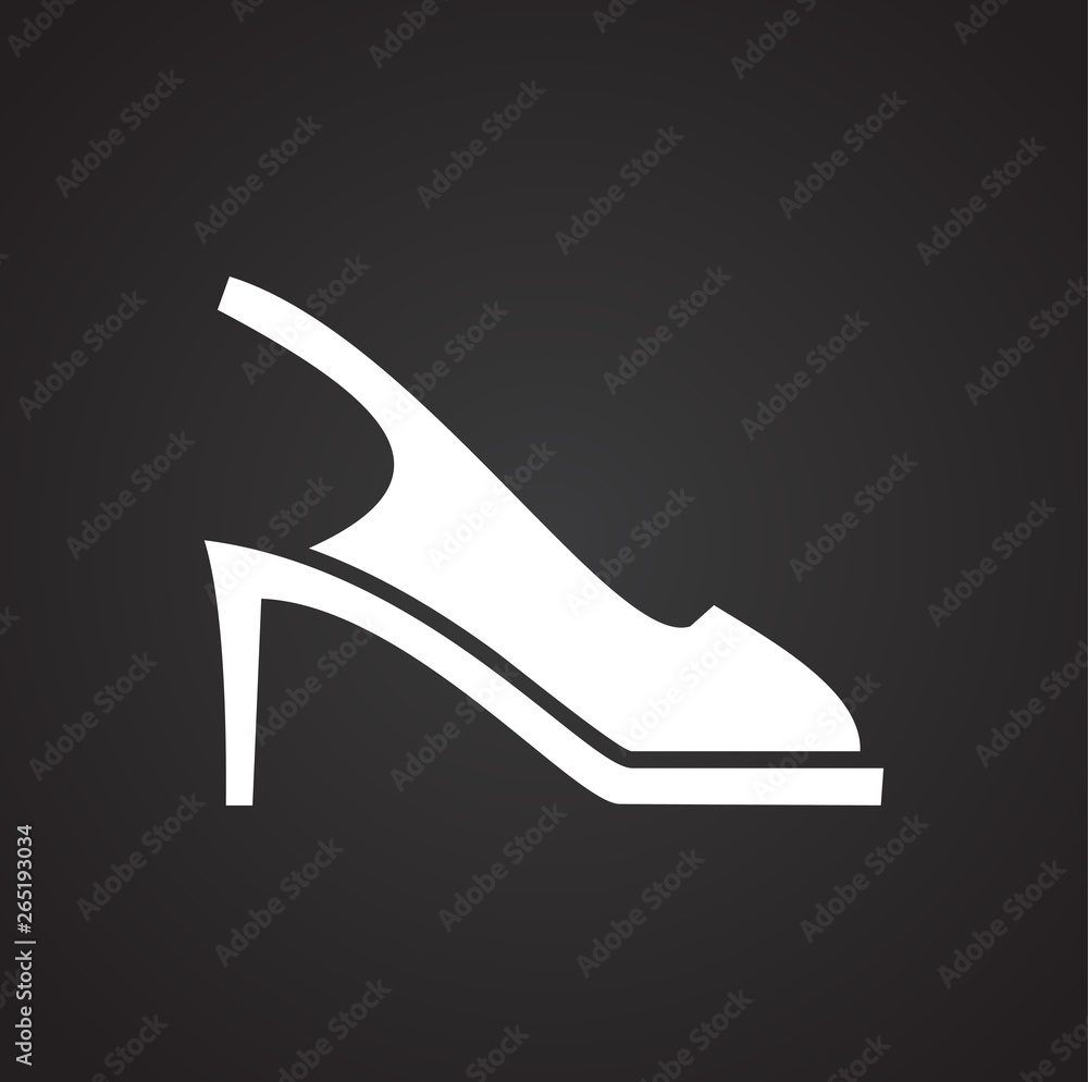 Poster shoe icon on background for graphic and web design. simple vector sign. internet concept symbol for 