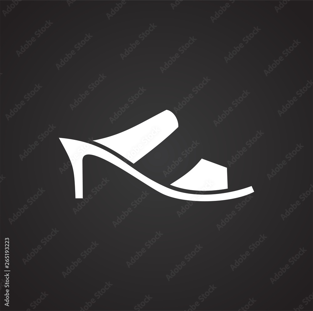 Poster shoe icon on background for graphic and web design. simple vector sign. internet concept symbol for 