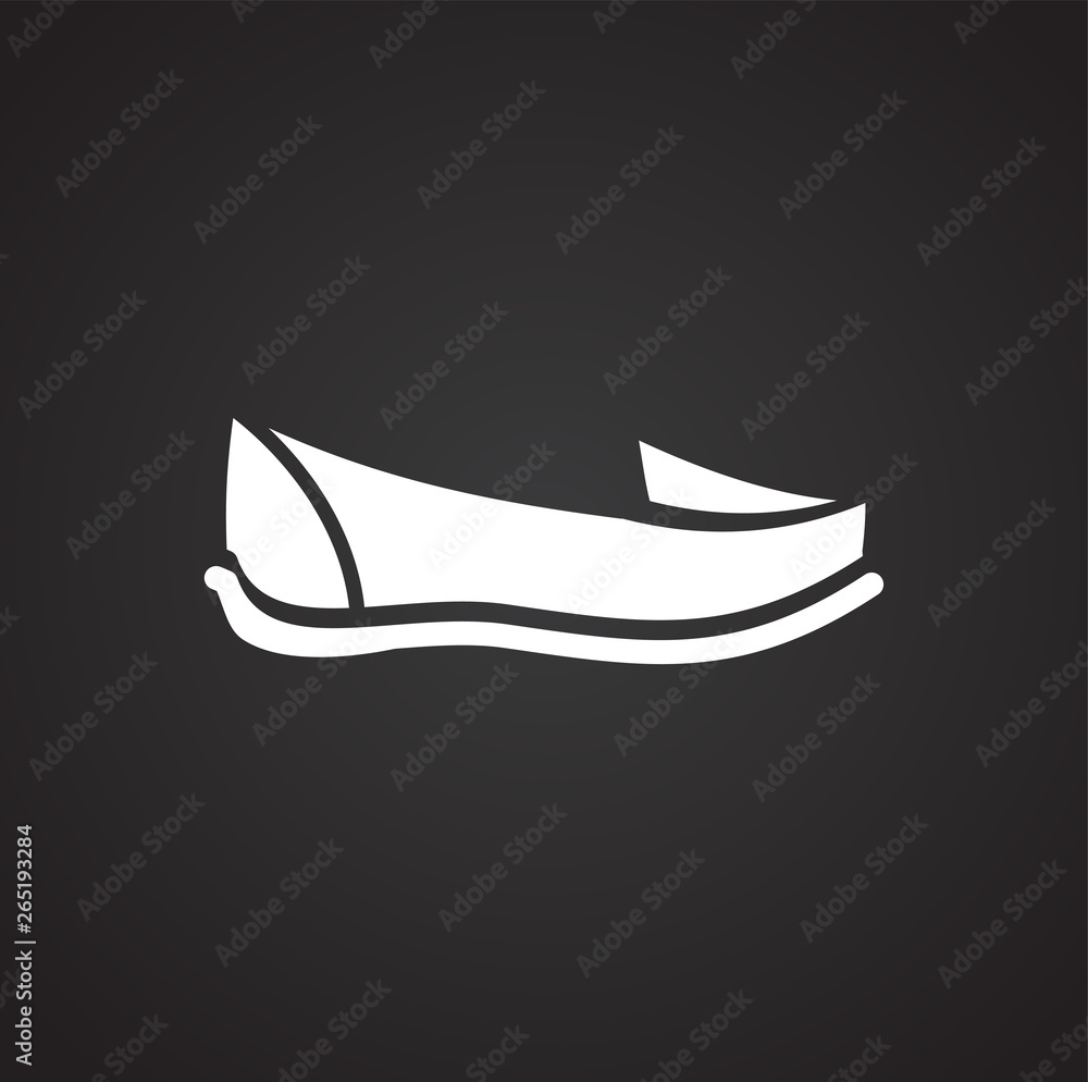 Poster shoe icon on background for graphic and web design. simple vector sign. internet concept symbol for 