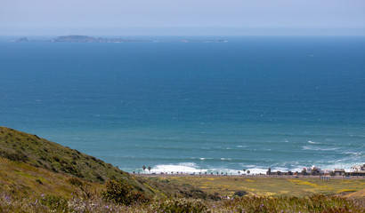 View of Ensenada (Sauzal) shore from the hills