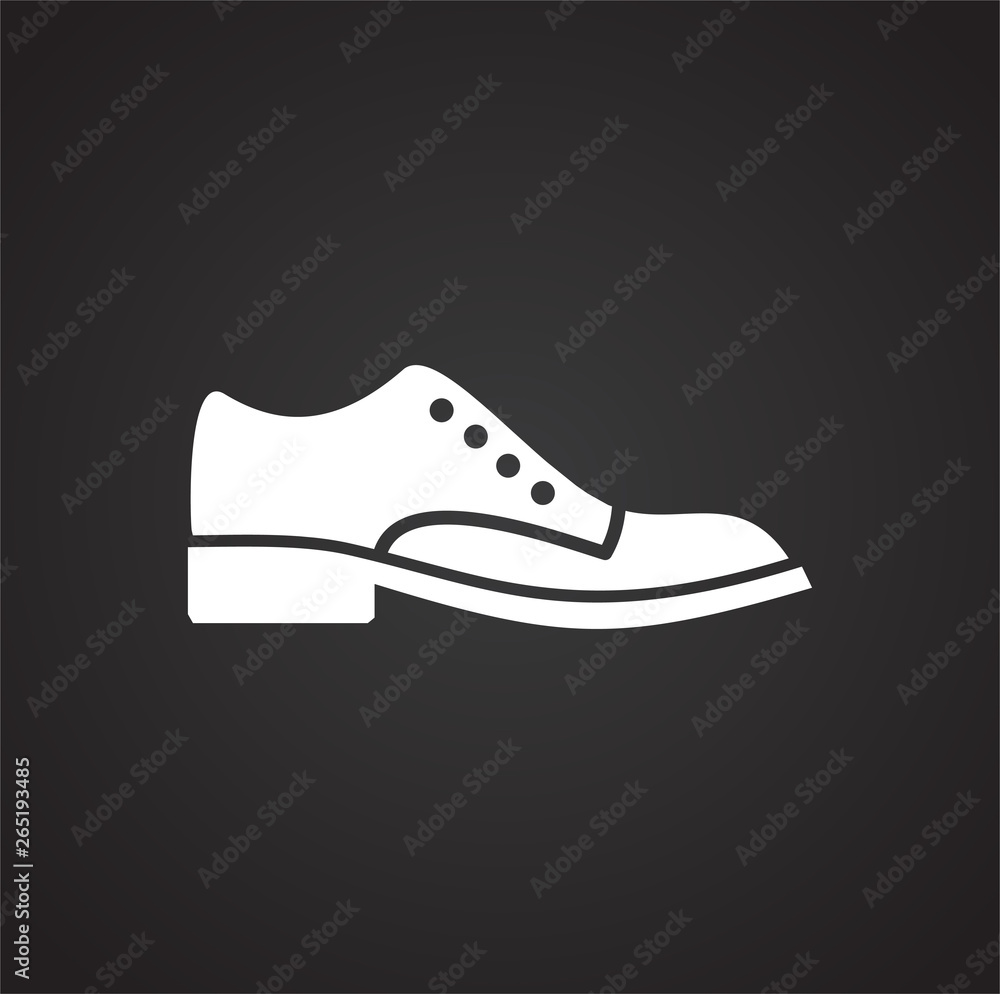 Poster shoe icon on background for graphic and web design. simple vector sign. internet concept symbol for 