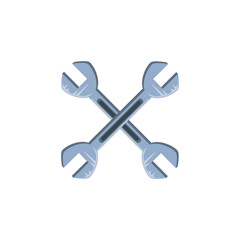 wrenches tools crossed isolated icon