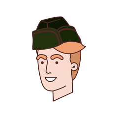 head of man soldier of war avatar character