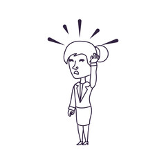 business woman stressed avatar character