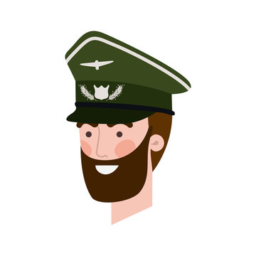 recommend clip art: head of man pilot avatar character