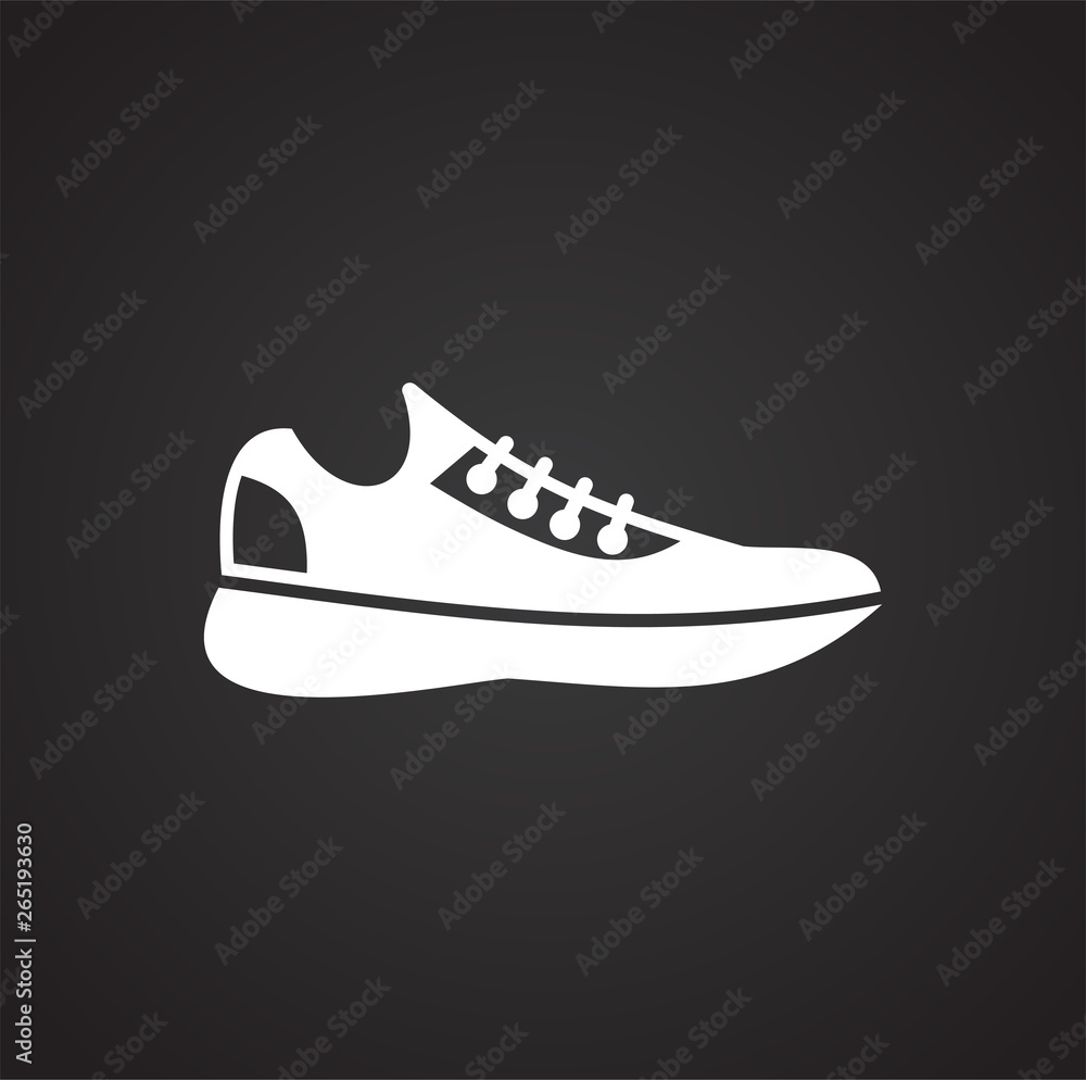 Poster shoe icon on background for graphic and web design. simple vector sign. internet concept symbol for 