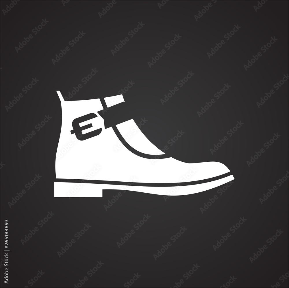 Poster shoe icon on background for graphic and web design. simple vector sign. internet concept symbol for 