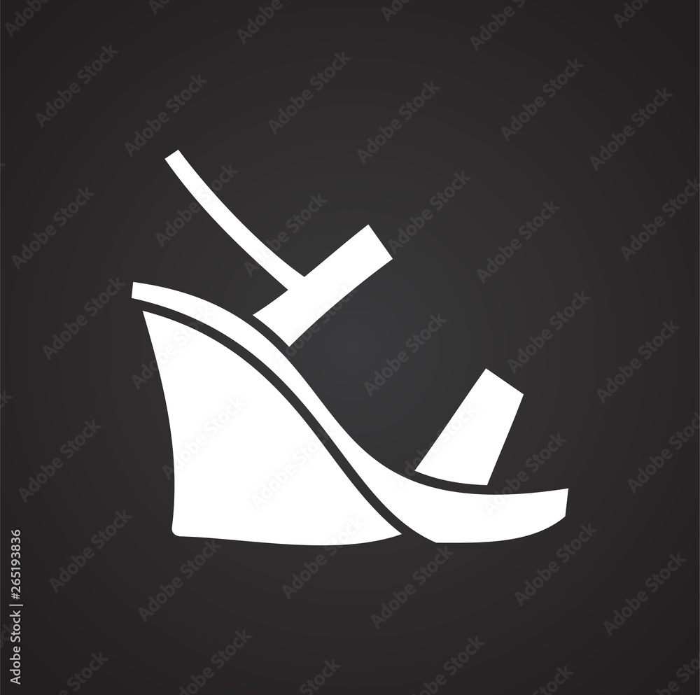 Poster shoe icon on background for graphic and web design. simple vector sign. internet concept symbol for 