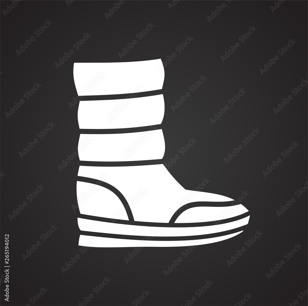 Poster shoe icon on background for graphic and web design. simple vector sign. internet concept symbol for 