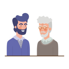 father with son avatar character