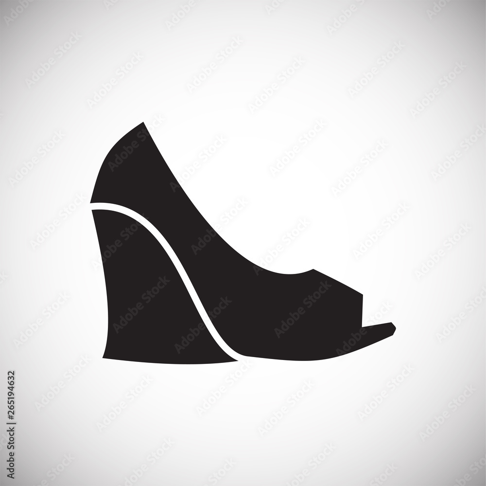 Poster shoe icon on background for graphic and web design. simple vector sign. internet concept symbol for 