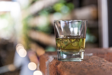 detail of tequila shot