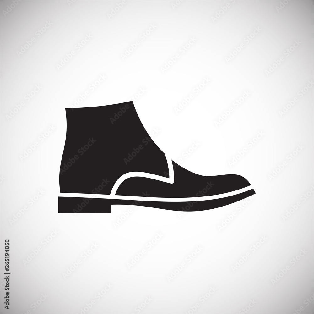 Poster shoe icon on background for graphic and web design. simple vector sign. internet concept symbol for 