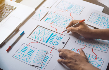 ux Graphic designer creative  sketch planning application process development prototype wireframe...