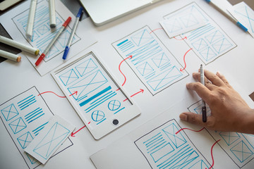 ux Graphic designer creative  sketch planning application process development prototype wireframe...