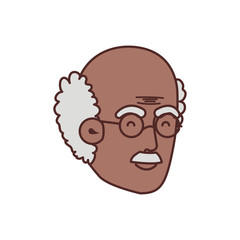 head of grandfather avatar character