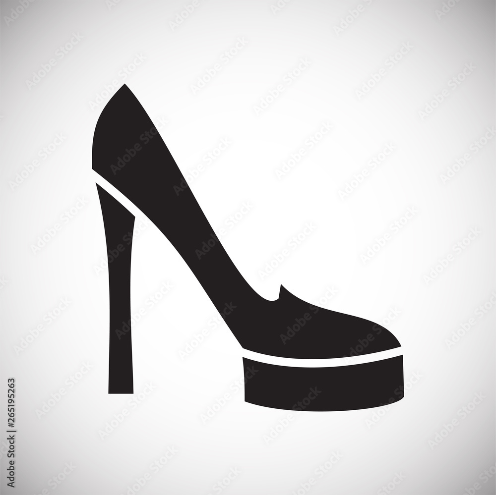 Poster shoe icon on background for graphic and web design. simple vector sign. internet concept symbol for 