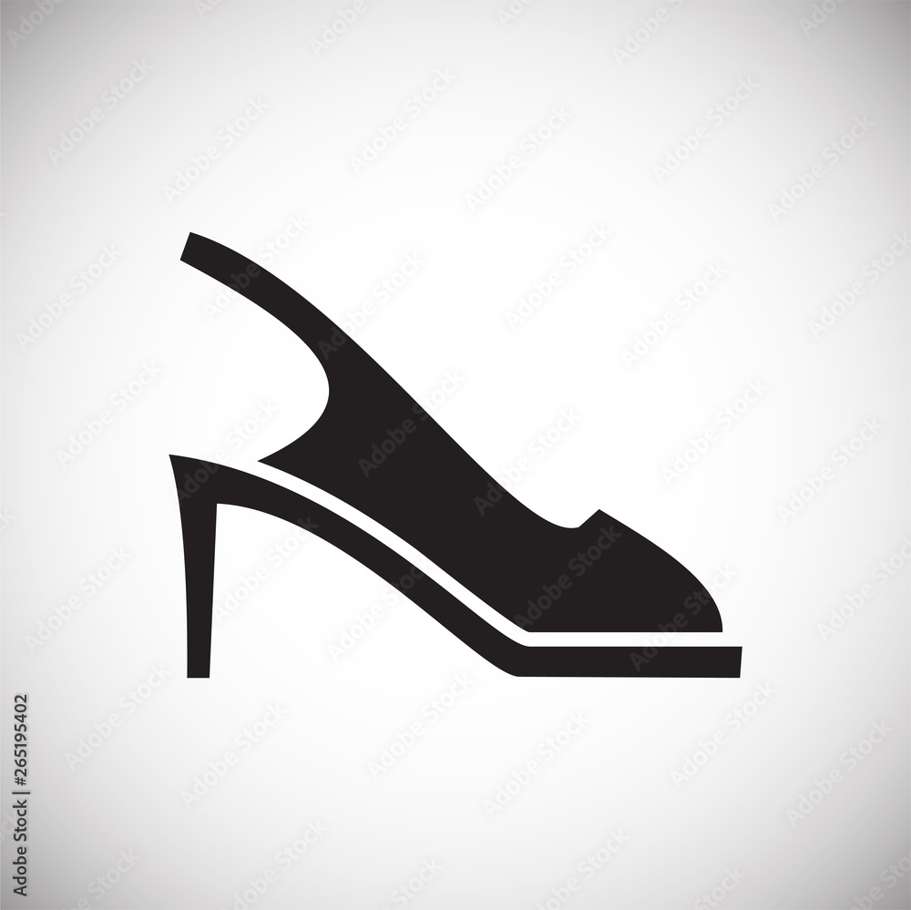 Poster shoe icon on background for graphic and web design. simple vector sign. internet concept symbol for 