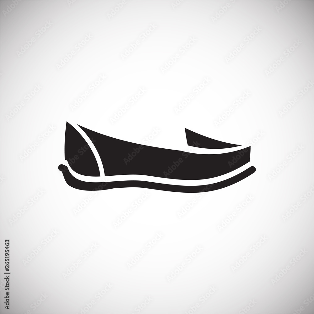 Poster shoe icon on background for graphic and web design. simple vector sign. internet concept symbol for 