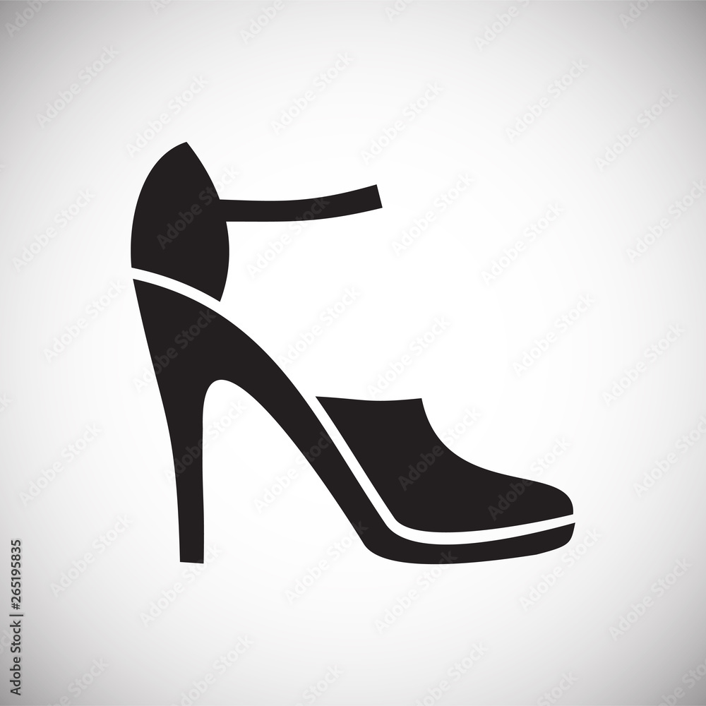 Poster shoe icon on background for graphic and web design. simple vector sign. internet concept symbol for 