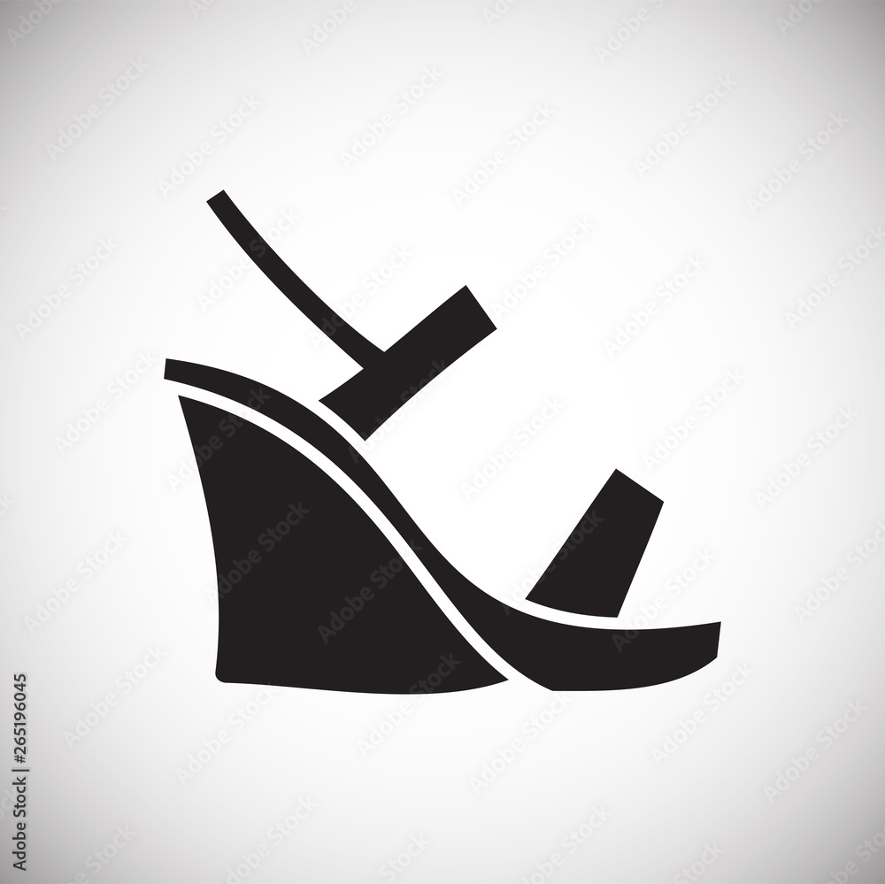 Poster shoe icon on background for graphic and web design. simple vector sign. internet concept symbol for 