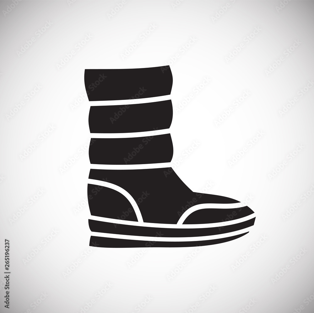 Poster shoe icon on background for graphic and web design. simple vector sign. internet concept symbol for 