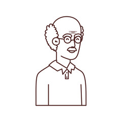 cute grandfather avatar character