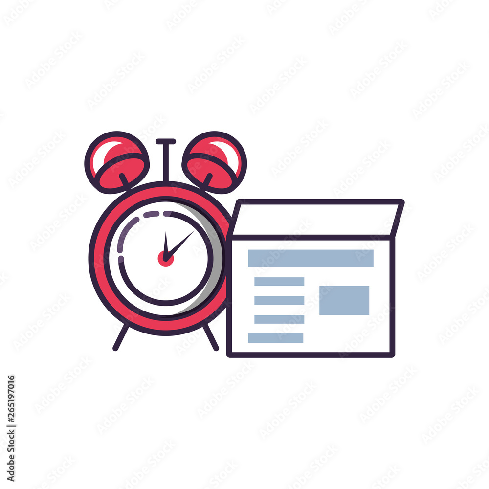 Poster alarm clock with envelope mail