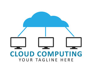 Cloud computing logo concept