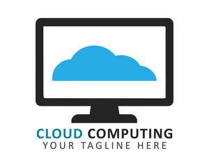 Cloud computing logo concept