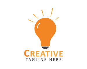 Creative Idea logo with Light bulb symbol.