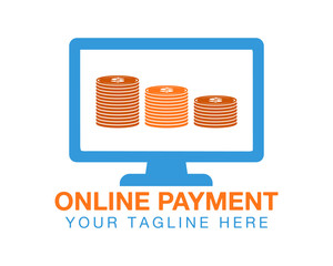 Online Payment logo. Flat style vector EPS.